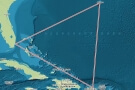 Bermudský trojúhelník se nachází mezi Bermudami, Miami na Floridě a Portorikem.