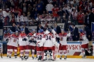 Hokej, čeští hokejisté se radují na Mistrovství světa 2017 - Zdroj ČTK, AP, Petr David Josek