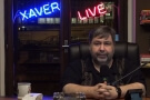 Pořad Xaver Live - studio a moderátor
