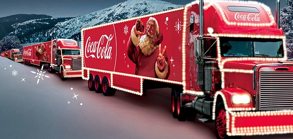 Vánoční kamion Coca Cola - trasa, města a zastávky