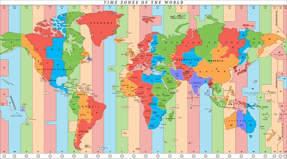 Mapa časových pásem světa