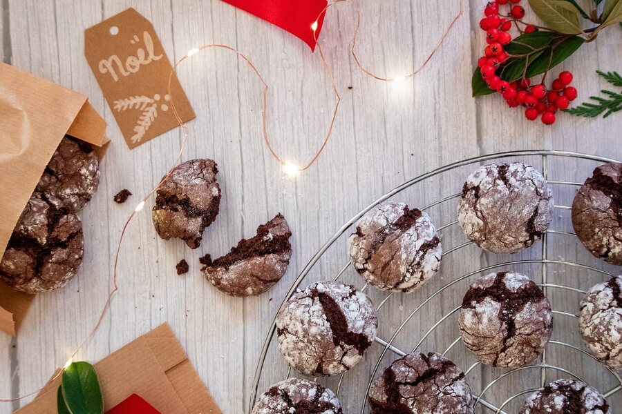 Popraskané sušenky crinkles – vánoční cukroví a lá brownies