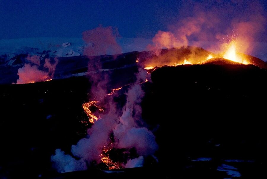 Výbuch sopky na Islandu